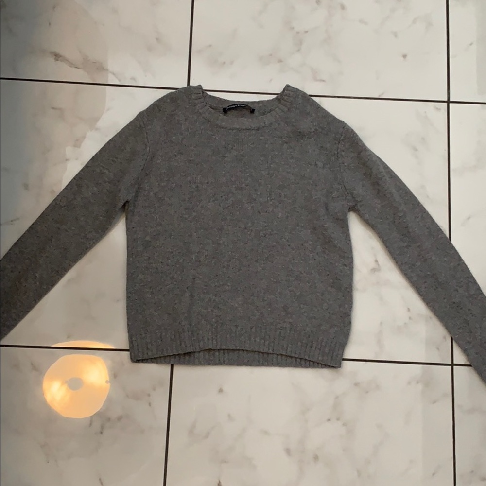 gray sweater